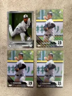 Topps BBM 唐川侑己 千葉ロッテマリーンズ 4枚セット