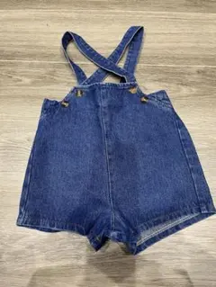 SHEIN デニムサロペット風ショートパンツ 92