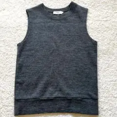 美品　RINEN ベスト　グレー　wool100%