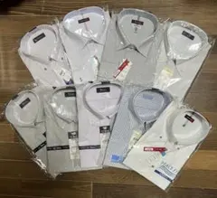メンズ　ワイシャツ9枚セット　長袖4枚　半袖5枚　LL えり回り43cm