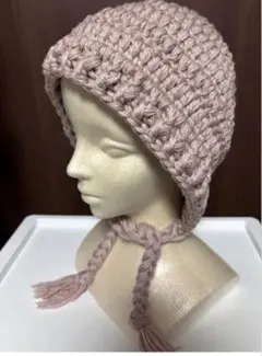 【ハンドメイド】ボンネット　バラクラバ 手編み