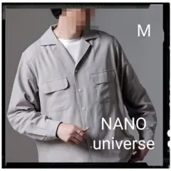 NANO universe【美品】スウェードライクオープンカラーシャツ