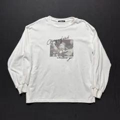 125 INGNI Graphic Long Tee White Relaxed