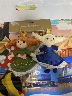 ディズニー ファンタジースプリングス アナ雪 ぬいぐるみチャーム セット 미사용