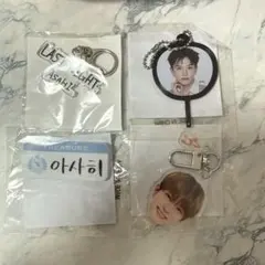 treasure アサヒ 顔アクキー 楽 名札 文字アクキー ミニうちわ