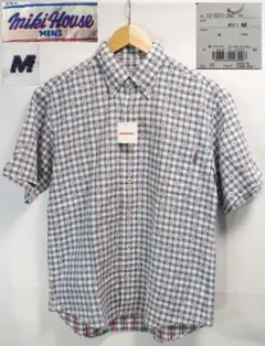 ✅️ 新品 デット ミキハウス メンズ 定価9500+税 半袖シャツ チェックのサムネイル