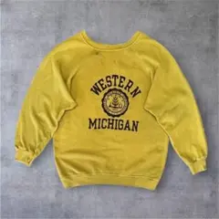 80'S CHAMPION トリコタグ フロッキープリント スウェット USA製