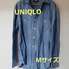 【極美品】ユニクロ　メンズボタンシャツ　Mサイズ　爽やか　メンズカッターシャツ