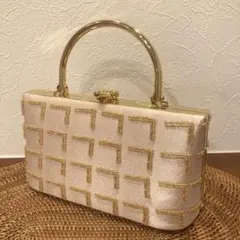 パーティーバッグ ゴールド 和装 洋装ビーズ 着物 結婚式 成人式 フォーマル