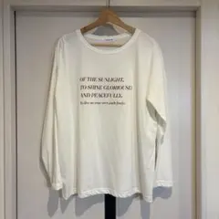 に*！様 【美品】LEPSIM プリント長袖Tシャツ ホワイト