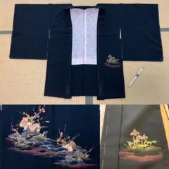 黒　絵羽織　新品未使用　しつけ糸付き