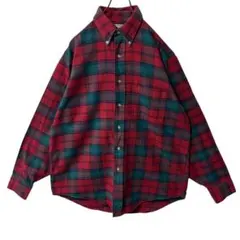 【L.L.BEAN】80s USA製 L/S ボタンダウンシャツ チェック柄