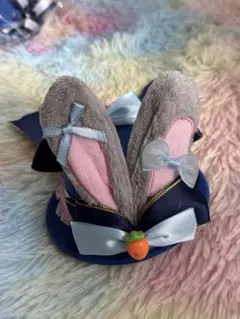 ディズニー　ズートピア　コスプレ帽子 ヘアクリップ　ウサギ耳付き