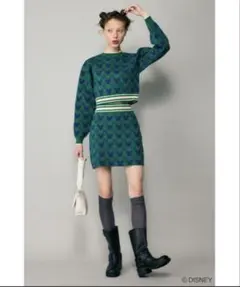 MOUSSYディズニー /クロップドセーター