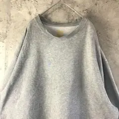 A3634古着　スウェット　グレー　無地　90s Y2K