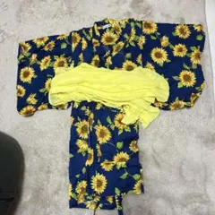 【bransghes】M ひまわり柄 浴衣 帯付き