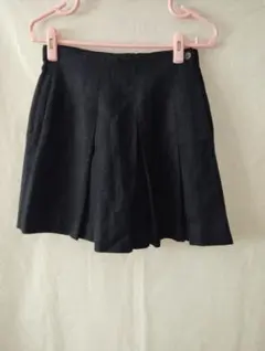 プリーツスカート　キュロット　ネイビー