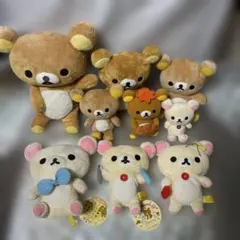 リラックマ まくまくぬいぐるみ 全6体種セット　初期　レア　糸目　平成レトロ リラックマ まくまくぬいぐるみ 全6体種セット 初期 レア 糸目 平成