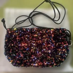 Riberry　スパンコール　巾着バッグ　ショルダーバッグのサムネイル