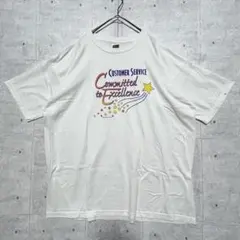 I18 FRUIT OF THE LOOM 星プリントTシャツ XXL レトロ
