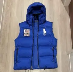 Polo Ralph Lauren ダウンベスト フード付き ブルー Sのサムネイル