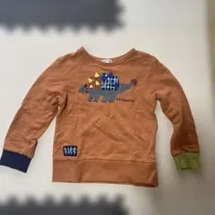 ラグマート　トレーナー　恐竜　ブラウン　オレンジ　120