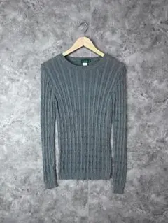 ヴィンテージ 90s USA製 J.CREW ケーブルニット セーターのサムネイル