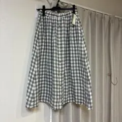 サマンサモスモス ギンガムチェック前開きスカートのサムネイル