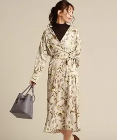 【ドロワットロートレアモン】サテンパステルフラワーワンピース