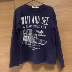 THE SHOP TK/長袖Tシャツ130cm/ネイビー