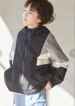 【GLOBAL WORK】洗える撥水切り替えパーカー160