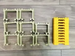 【レア】プラレール　ミニ橋脚　橋桁　橋　セット　カーキ色　プラレール②