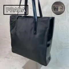 PRADA プラダ　ハンドトートバッグ テスートナイロン カーフレザー 黒