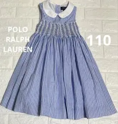 ☆RALPH LAUREN☆ノースリーブワンピース　シャーリング　女の子110