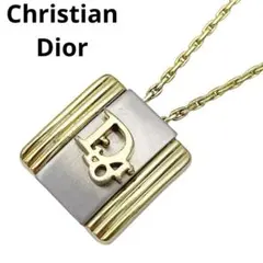 Dior ネックレス プレート ヴィンテージ レア アクセサリー レア】Christian Dior ネックレス プレート ロゴ クリスチャン