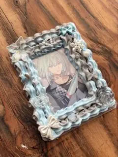 ホイップデコトレカケース B8 灰色 水色