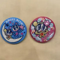 ナルミヤ 刺繍缶バッジ エンジェルブルー ナカムラくん ハナちゃん