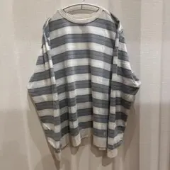 Eddie Bauer ストライプ 長袖カットソー 裏起毛