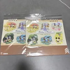 2026 卓上カレンダー ディズニー２枚
