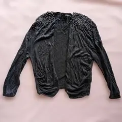 DIVIDED h＆m カーディガン ダークグレー ビーズ【F】のサムネイル