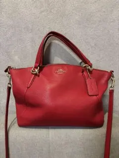 COACH レッド 2WAYバッグ