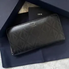 極美品✨DIOR ディオール CDダイヤモンド ラウンドファスナー 長財布