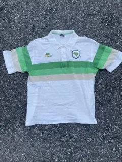 00s NIKE ボーダー polo shirt swang green短丈のサムネイル
