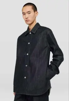 【極美品】 JIL SANDER 23AW シャツジャケット ブラック 格安 Jil Sander シャツジャケット | ブラック | FARFETCH JP