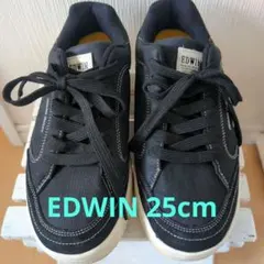 EDWIN メンズ　レディース　スニーカー ブラック　25cmのサムネイル