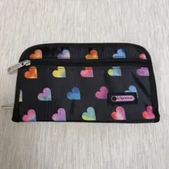 【極美品】レスポートサック マルチケース 母子手帳 お薬手帳 ポーチ ハート柄