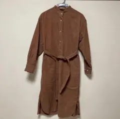 UNIQLO ユニクロ コーデュロイシャツワンピース ブラウン レディースS