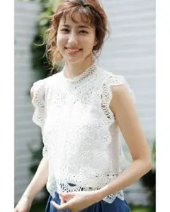 【期間限定販売】最新作　新品　雑誌掲載　モデル着用！　レース　ノースリーブ