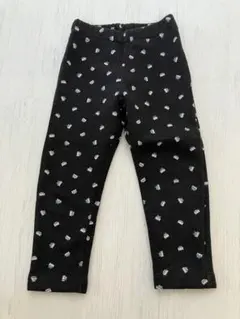 猫柄　裏起毛　ロングパンツ