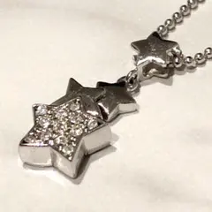 ネックレス　ラインストーン　スターペンダント　アクセサリー　ジュエリー